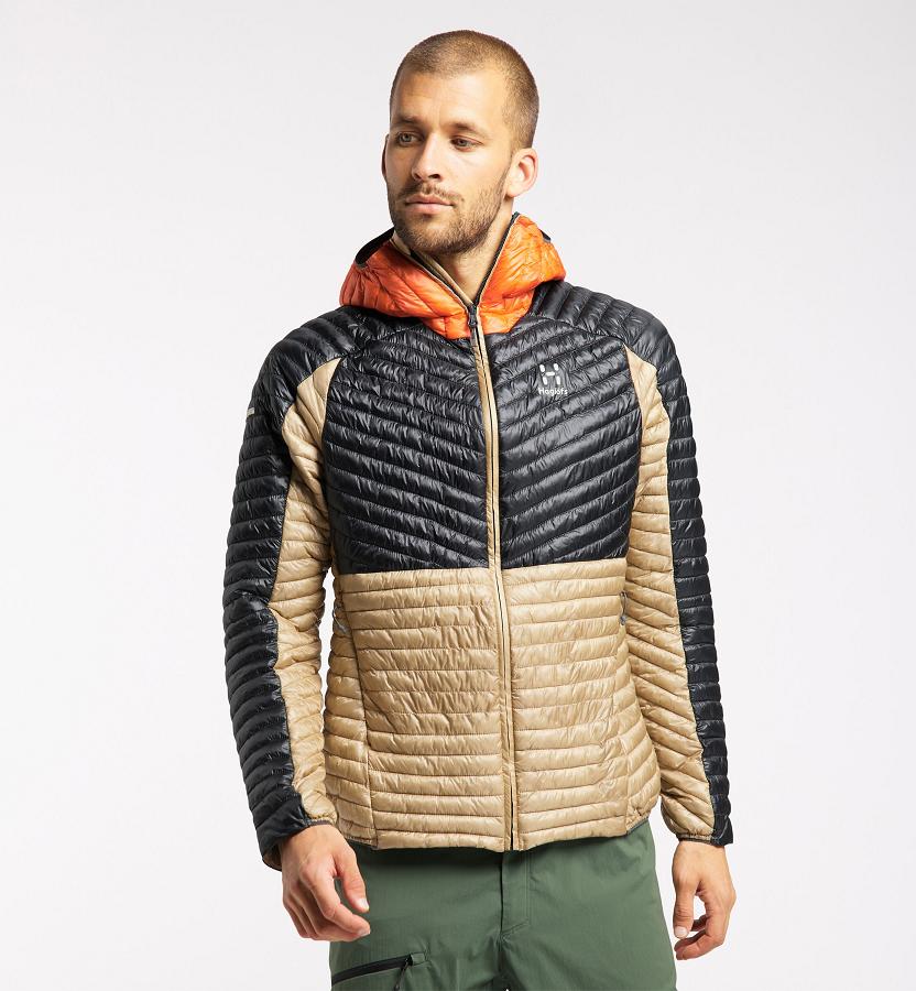 Haglöfs Mens L.I.M Mimic Down Jacket Khaki/Black New Zealand 18049FZPK